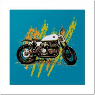 Cafe racer motorbike club Posters and Art